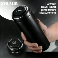 Gobelet de voyage magnétique portable de 500 ml, bouteille isotherme à double paroi, bouteille LED, acier inoxydable 316, gobelet de bureau