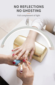 Promotion Lampe de beauté à demi-lune sur pied cantilever de 16 pouces 20W pour nail art, extensions de cils, tatouage des sourcils, lumière de remplissage LED en forme de U - Product Image 4