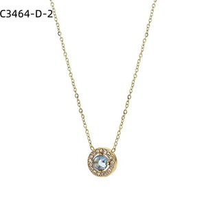 Collar con Colgante Amy Amy, Plata 925, Circonita Redonda de Corte Brillante, Bañado en Rodio, Cadena de Serpiente, Estilo Clásico, Joyería para Mujer - Product Image 5