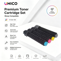 Cartouches de toner compatibles UNICO MX70 pour imprimante laser Sharp MX-5000N 5500N 6200N 7000N 6201N 7001N