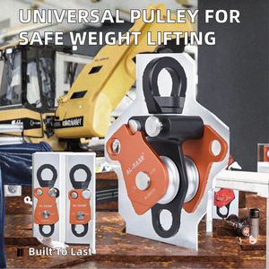 รอกอลูมิเนียมอเนกประสงค์แบบเดี่ยวและแบบคู่ สำหรับยกน้ำหนัก ช่วยประหยัดแรงงาน พร้อมเชือกนิรภัยป้องกันการตก รับน้ำหนักได้ 36 กิโลนิวตัน - Product Image 2