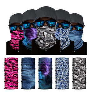 Cache-cou respirant sans couture avec logo imprimé, cache-visage multifonctionnel, cache-cou tubulaire, bandeau, écharpe pour le sport - Product Image 1
