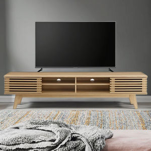 高級リビングルームエンターテインメントセンター家具ウッドメディアユニットコンソールモダンTVスタンドキャビネットウッドTVテーブル - Product Image 1