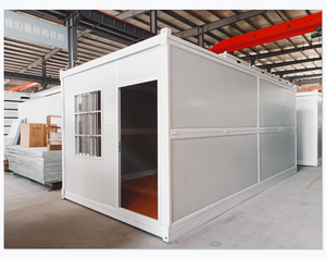Modern Small prefab flat pack foldable container houses cabins Mobile 20 ft Portable Foldable Prefab House For Sale