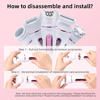 Dispositivo de Belleza Multifuncional, Depiladora Eléctrica, Afeitadora Femenina, Kit de Cuidado Personal, Eliminador de Callos para Rostro, Cuerpo e Ingle, Recortadora de Vello