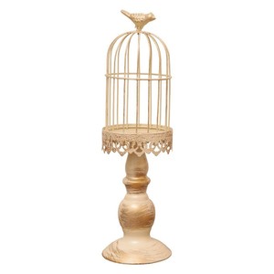 Candelabro de Hierro Forjado con Forma de Jaula de Pájaro, 22.3 y 27.0 cm, Iluminación Decorativa para el Hogar - Product Image 5