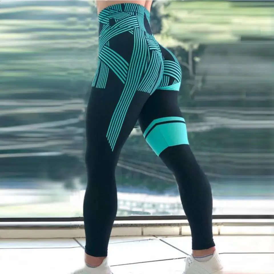2024 leggings Mode Femmes Stripe Yoga Imprimé Leggings Pantalon