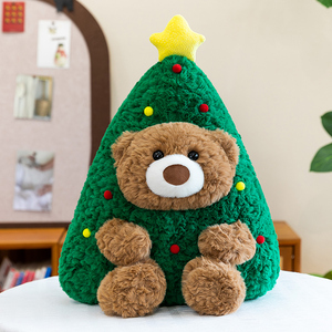 Oreiller en peluche ours en peluche de Noël super doux en coton PP, jouet anti-stress, décoration, cadeau à câliner, vente chaude, logo ODM OEM - Product Image 6
