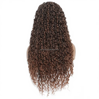 Perruque tressée en gros UMS, cheveux synthétiques, dentelle frontale, unisexe, tresses au crochet de printemps, double trame, cheveux synthétiques