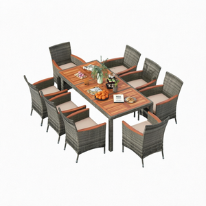 Table à manger moderne pliable en bois de caoutchouc et frêne, style Wabi-sabi, pour usage hôtelier - Vente en gros fabricant - Product Image 1