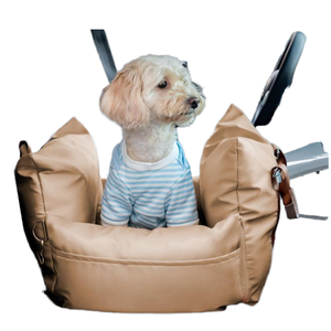 Transportín de Viaje para Mascotas Rectangular de Nailon Personalizado de Lujo, Asiento Elevador para Perros Impermeable para Automóvil, Cama con Cojín Suave y Seguro - Product Image 4