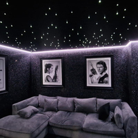 Kits de panneaux lumineux de plafond à LED à effet de ciel étoilé, en fibre de polyester acoustique optique pour home cinéma TianGe, design 3D, hôtel