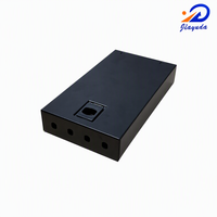 Chasis de terminal de fibra óptica de alta resistencia con 4 puertos, montaje en pared, caja de distribución redonda vacía compatible con ST/FC, de acero.