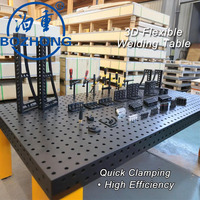 Table de soudage industrielle en acier flexible 3D D16 pour charges lourdes, surface traitée au nitride, plateforme de soudage pour atelier