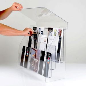 Dispensador de periódicos de acrílico transparente de diseño personalizado de alta calidad - Product Image 5