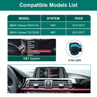 Écran sans fil CarPlay Android Auto de 10,25 pouces pour BMW Série 3/4 F30 F34 avec NBT Linux, prend en charge YouTube, Airplay, lecteur vidéo