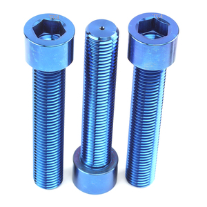 GB 70.1 TC4 Titanyum Alaşımlı Mavi Eloksallı Çin Titanyum Vidaları Altıgen Soket Başlı Kapaklı Vidalar Titanyum Vidalar - Product Image 5