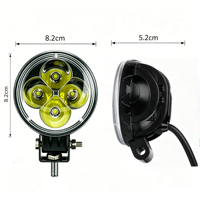 Lampe de travail LED 3,2 pouces 12W 6000K, étanche IP68, 12-48V, 800lm, lampe auxiliaire pour conduite tout-terrain, voiture, camion, chariot élévateur