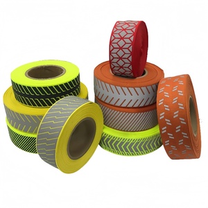 Nastro in Poliestere Riflettente Termico Rosso a Rombi Solido per Sicurezza Stradale, Luminoso al Buio, per Abbigliamento Outdoor, Produzione Industriale - Product Image 6