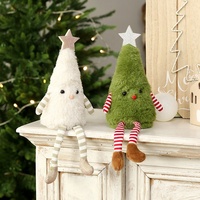 Adorable jouet en peluche Arbre de Noël, figurine en peluche douce avec étoile en sommet, vente en gros, personnalisable, décoration pour la maison, fête, cadeau de Noël