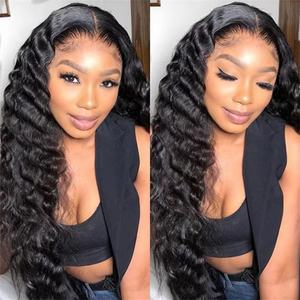 Pelucas de Cabello Humano con Frente de Encaje de Onda Profunda 13x4, Pelucas Brasileñas de Cabello Humano, 200% de Densidad, Pre-Arrancadas para Mujeres - Product Image 2