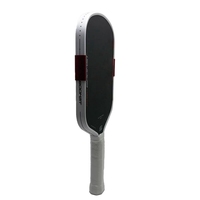 Raquette de pickleball allongée sans bordure, noyau en mousse, couche extérieure enveloppée d'EVA 16 mm, fibre de carbone T700 rugueuse, bord sans couture, faible résistance à l'air