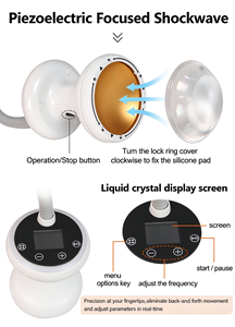Dispositivo portátil de ondas de choque para alivio del dolor muscular, máquina de terapia de ondas de choque enfocadas para fisioterapia - Product Image 5