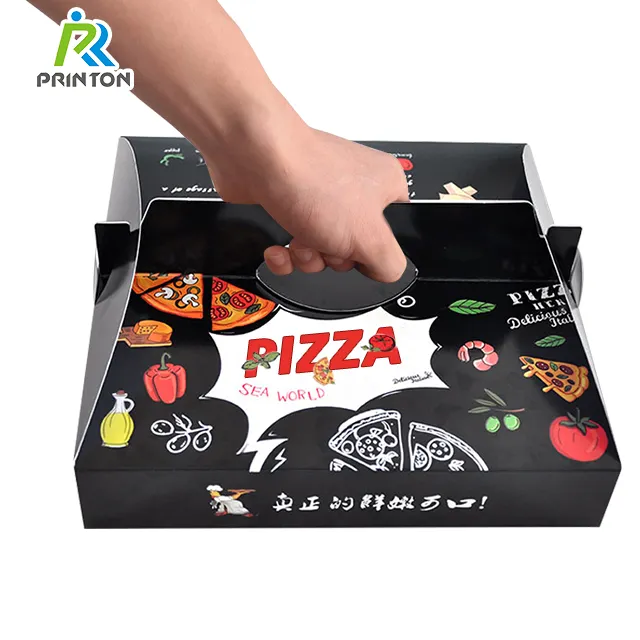 12 "14" 16 "18" بوصة مخصص بالجملة قابلة لإعادة الاستخدام مقبض البيتزا صندوق تقديم امدادات صندوق للبيتزا سعر
