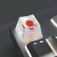 Wholesale DIY Resin High Permeability Camellia Keycaps Gaming Mechanical Keyboard Cherry Profile PC Personalized Creative Design