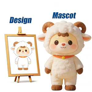 Direktverkauf ab Werk Hochwertiges Maßgefertigtes Weißes Woll-Maskottchen-Kostüm Atmungsaktives und Tragbares Kostüm Maßgeschneiderte Woll-Maskottchen-Kleidung - Product Image 1