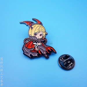 Anime Cartoon Metal Enamel <b>Pin</b> Badge Zinc Alloy 20mm Black Nickel Color Round Head General Use - Product Image 1