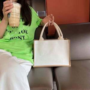 Custom Grocery Waterproof Bridesmaid <b>Gift</b> Travel Shopping DIY Craft Blank <b>Large</b> Jute Reusable Burlap Tote <b>Bag</b> - Product Image 3