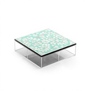 Fantastic Design Acrylic <b>Sweets</b> <b>Box</b> With MOP Lid Premium Quality Square Shape Chocolates <b>Box</b> For Top Selling - Product Image 1