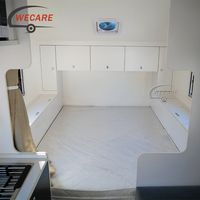 Caravane tout-terrain Wecare pour 4 personnes avec lits superposés et lit queen-size, camping-car robuste tout-terrain à vendre