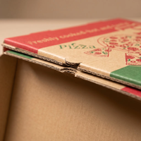 Boîtes à pizza imprimées sur mesure, fabricant de boîtes à pizza pliables en carton ondulé jetables, fabricant de boîtes à pizza, boîte à pizza personnalisée