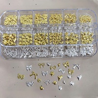 Paso Sico – Ensemble de 12 accessoires pour ongles en résine 3D, best-sellers transfrontaliers, strass dorés et argentés pour ongles à coller, motif sapin de Noël