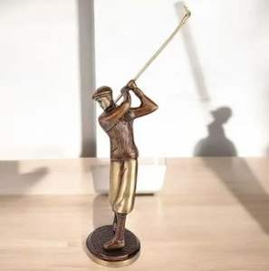 Escultura de estatuilla de golf moderna para decoración del hogar, trofeo de ídolo, técnica de fundición para oficina o Hogar, China - Product Image 2