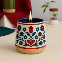 Bocal en céramique avec logo personnalisé, vase à bougie unique, cylindre vide, bougeoir parfumé pour la décoration intérieure