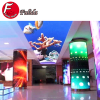 Pantalla LED Flexible para Interiores, Económica, Ligera, Pantalla LED Suave para Anuncios en Interiores de Cadenas de Tiendas