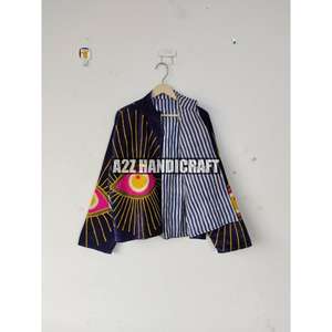 100% Quality Velvet Fabric Cotton Suzani Coat 2025 Best Selling Boho Style Classic Elegant Suzani Hand Embroidered <b>Short</b> <b>Jacket</b> - Product Image 6