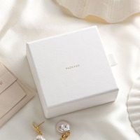 Luxe personnalisé estampage à chaud logo tiroir coulissant bijoux emballage cadeau boîte pour boucle d'oreille bague collier bracelet