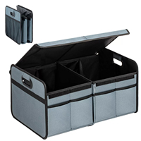 Meilleur organisateur de console de coffre de voiture et de SUV Boîte de rangement en cuir pour l'épicerie et les petits articles