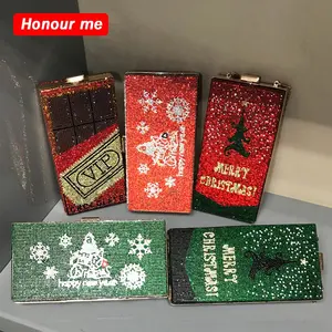 Thời Trang Mới Nhất Thiết Kế Bling Purse Kim Cương Giáng Sinh Túi Buổi Tối Ví Cầm Tay Túi Xách Tay