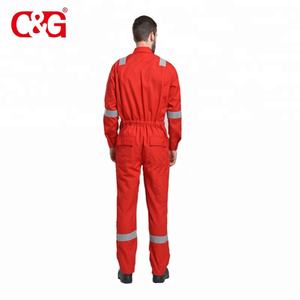 مثبطات اللهب الأحمر مقاوم للحريق المآزر ملابس العمل للرجال - Product Image 3