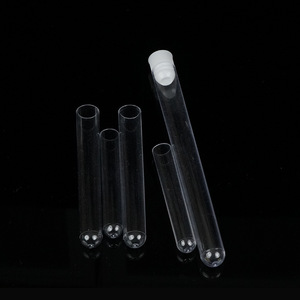 Tubos de ensayo desechables de plástico Chengbao de 16x150 mm y 12x100 mm con tapones para almacenamiento de muestras de laboratorio - Product Image 3