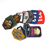 Patchs en caoutchouc personnalisés avec logo 3D, patchs en silicone gaufrés pour vêtements, étiquettes souples, patchs en PVC