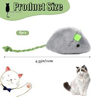 Jouets populaires en promotion pour chats : souris en peluche amusantes, jouets à mâcher pour chats, cinq couleurs, jouets à la catnip pour animaux de compagnie