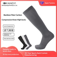 Sweethoney Chaussettes de compression personnalisées pour jambes, en fibre de bambou, antibactériennes, déodorantes, absorbant la transpiration, modelantes, longues, pour le sport