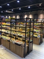 Présentoir de gondole d'épicerie de nouveau Design, étagère de supermarché en Grain de bois à vendre