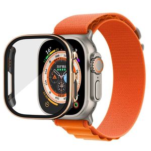 Custodia Protettiva Rigida in Vetro Temperato per <span class=keywords><strong>Apple</strong></span> <span class=keywords><strong>Watch</strong></span> 11 10 9 8 <span class=keywords><strong>49mm</strong></span> 46mm 42mm 44mm 40mm 41mm 45mm con Cornice in Plastica e Paraurti - Product Image 2